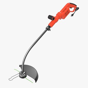 Electric Lawn Trimmer 3D Model