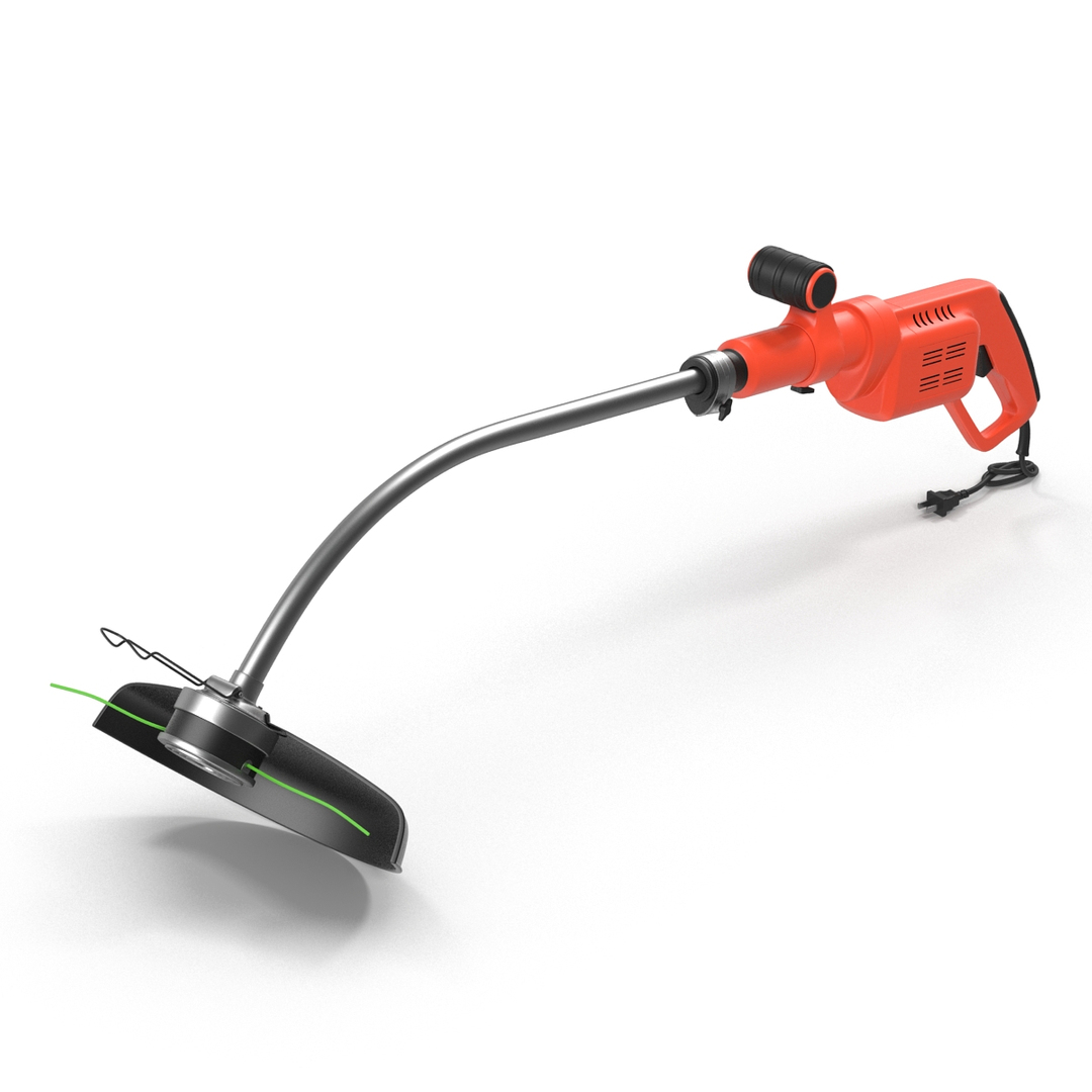 3d model electric lawn trimmer modeled