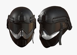Helmet scifi military mask protection