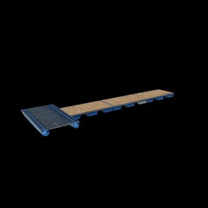 modular floating dock 3D model