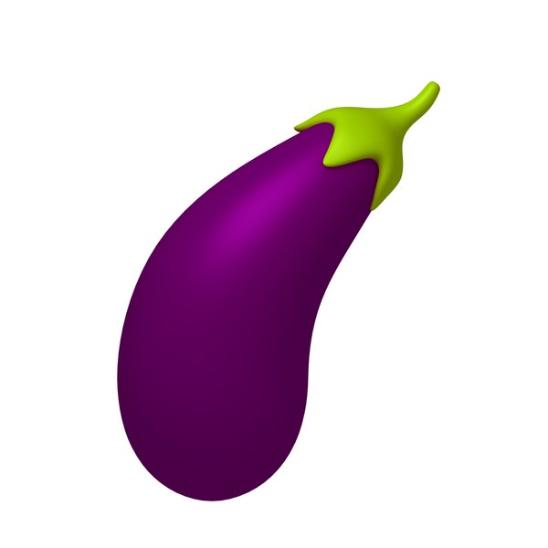 3D model eggplant plant cartoon - TurboSquid 1710354