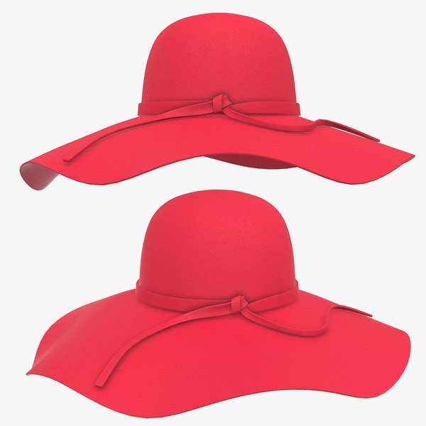 3D model hat summer sun