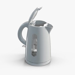 Electric Kettle with Water Open 3D model