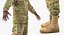 아프리카 계 미국인 군인 Camofluage Fur Rigged