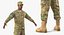 아프리카 계 미국인 군인 Camofluage Fur Rigged