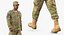 아프리카 계 미국인 군인 Camofluage Fur Rigged