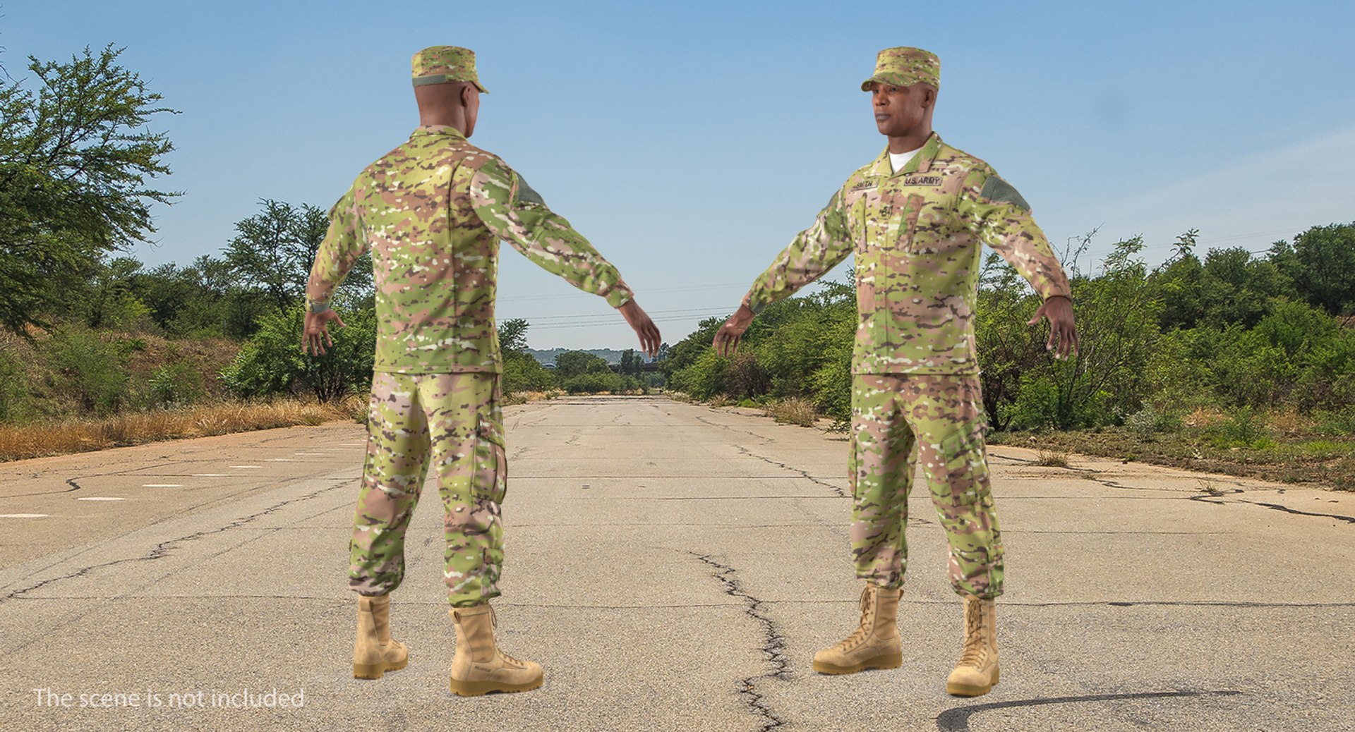 3D african-american army soldier camofluage model https://p.turbosquid.com/ts-thumb/2W/geXj9V/Xr6VcODV/africanamericanusarmysoldiercamofluagefurrigged3dmodel004/jpg/1560392964/1920x1080/fit_q87/06887542b7c26f83bfffc38c8ff3ee967e6b463d/africanamericanusarmysoldiercamofluagefurrigged3dmodel004.jpg