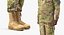 아프리카 계 미국인 군인 Camofluage Fur Rigged