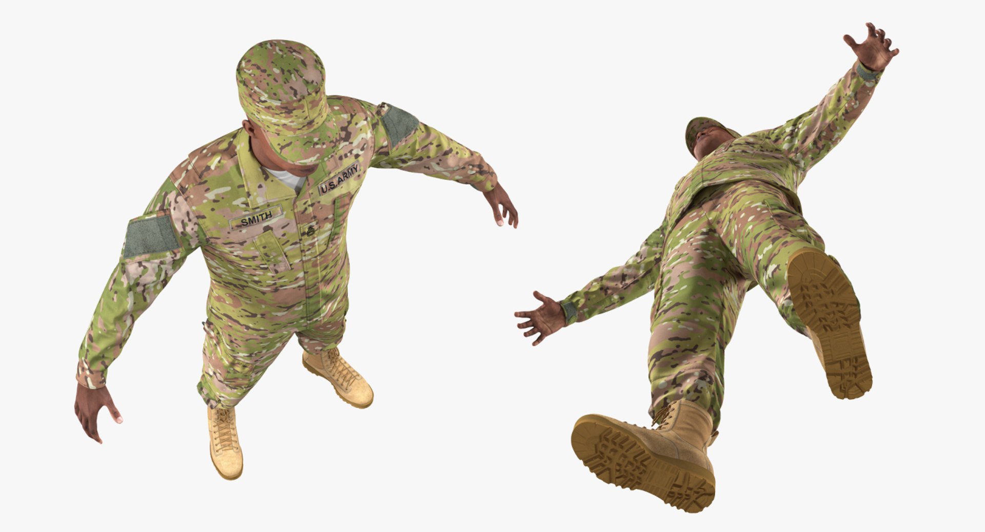3D african-american army soldier camofluage model https://p.turbosquid.com/ts-thumb/2W/geXj9V/j7msLSQ3/africanamericanusarmysoldiercamofluagefurrigged3dmodel010/jpg/1560392986/1920x1080/fit_q87/bd7edc3e9287687dcf90f08839d448092f96f7dc/africanamericanusarmysoldiercamofluagefurrigged3dmodel010.jpg