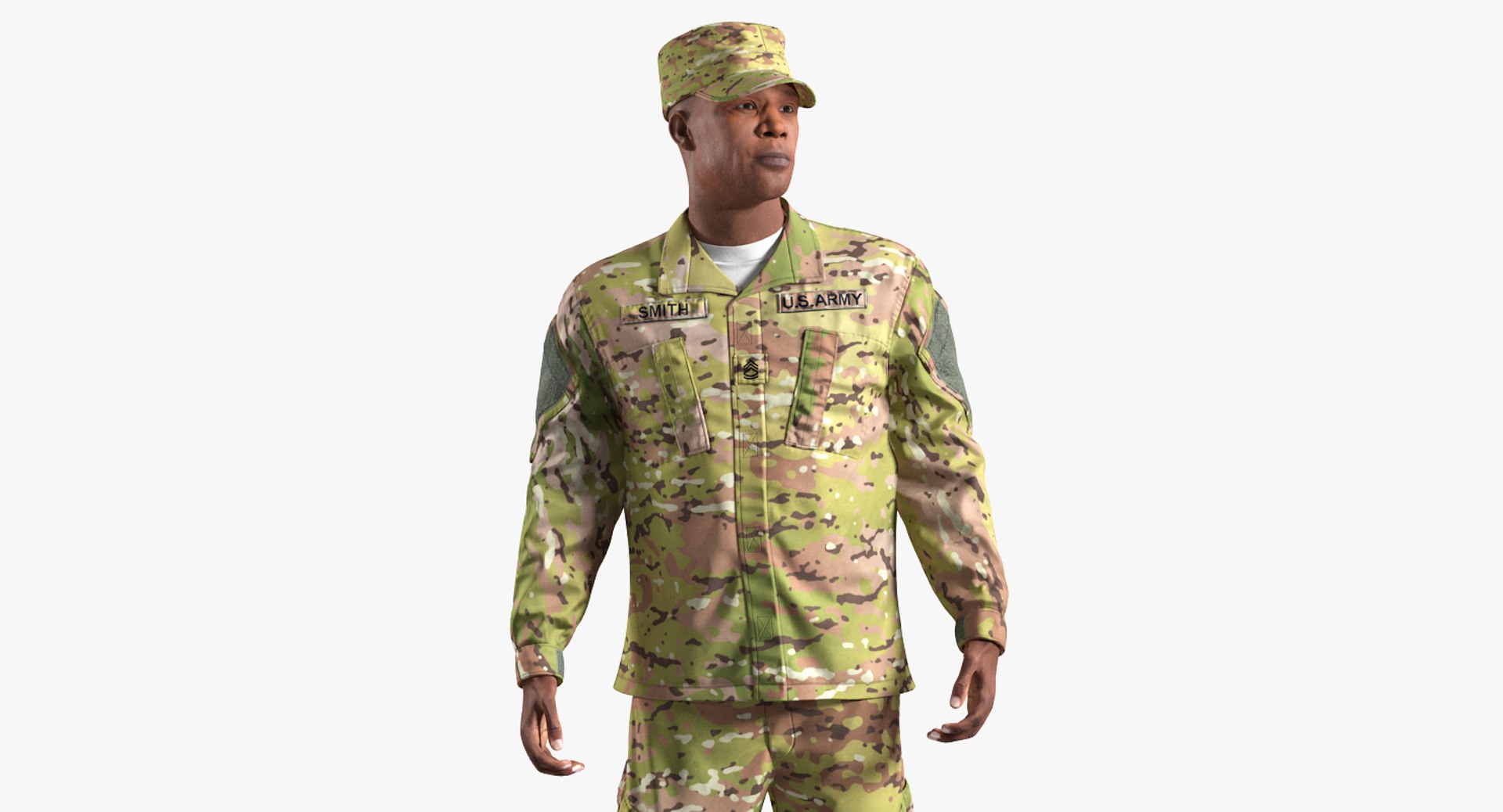 Rigged US Army Soldiers Collection 3D model preview