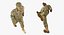아프리카 계 미국인 군인 Camofluage Fur Rigged