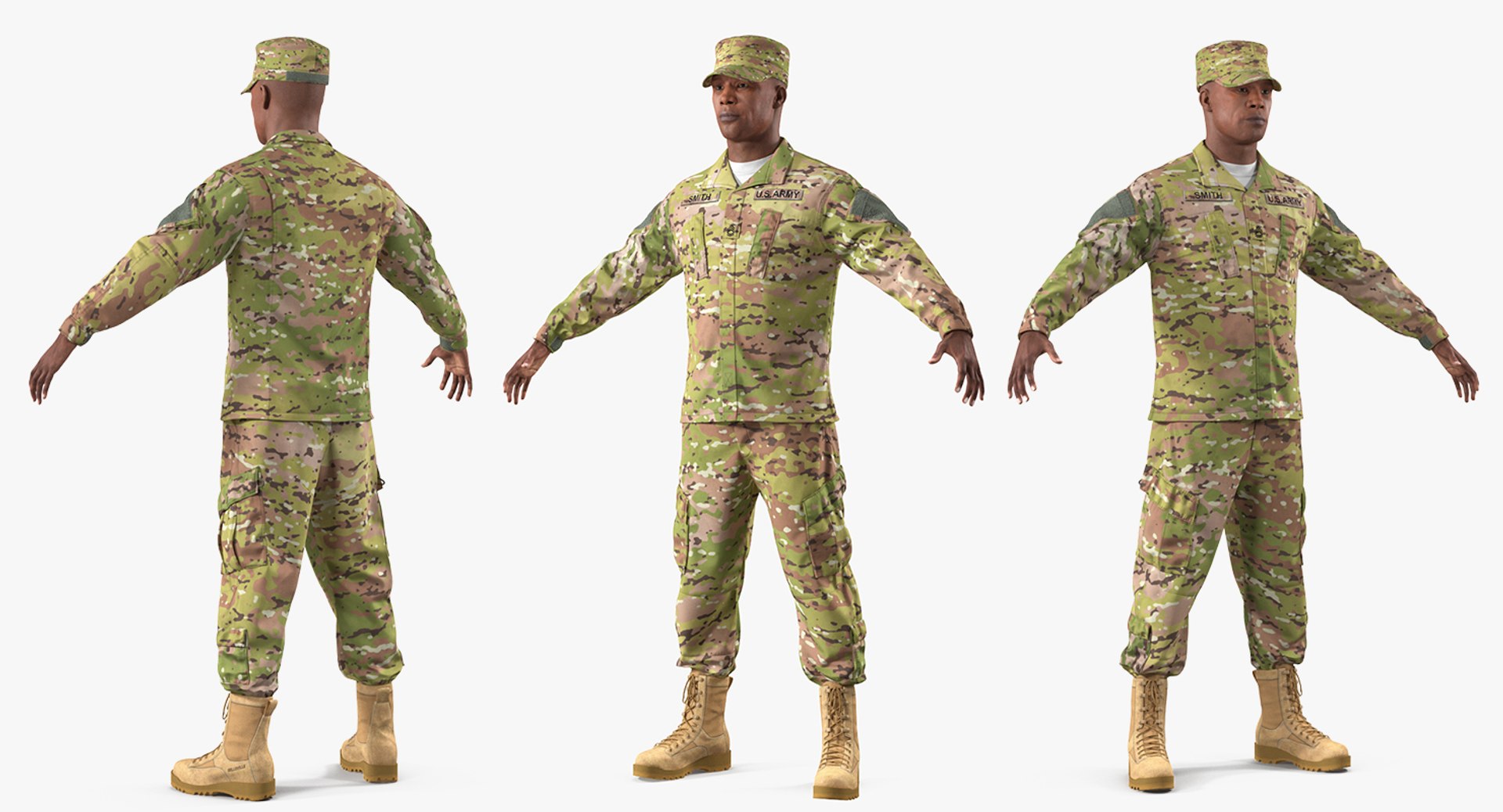 3D african-american army soldier camofluage model https://p.turbosquid.com/ts-thumb/2W/geXj9V/ztPp5Jrq/africanamericanusarmysoldiercamofluagefurrigged3dmodel009/jpg/1560392983/1920x1080/fit_q87/cef5aa4f5bd050497eafa871c5c3ca106e1dfc37/africanamericanusarmysoldiercamofluagefurrigged3dmodel009.jpg