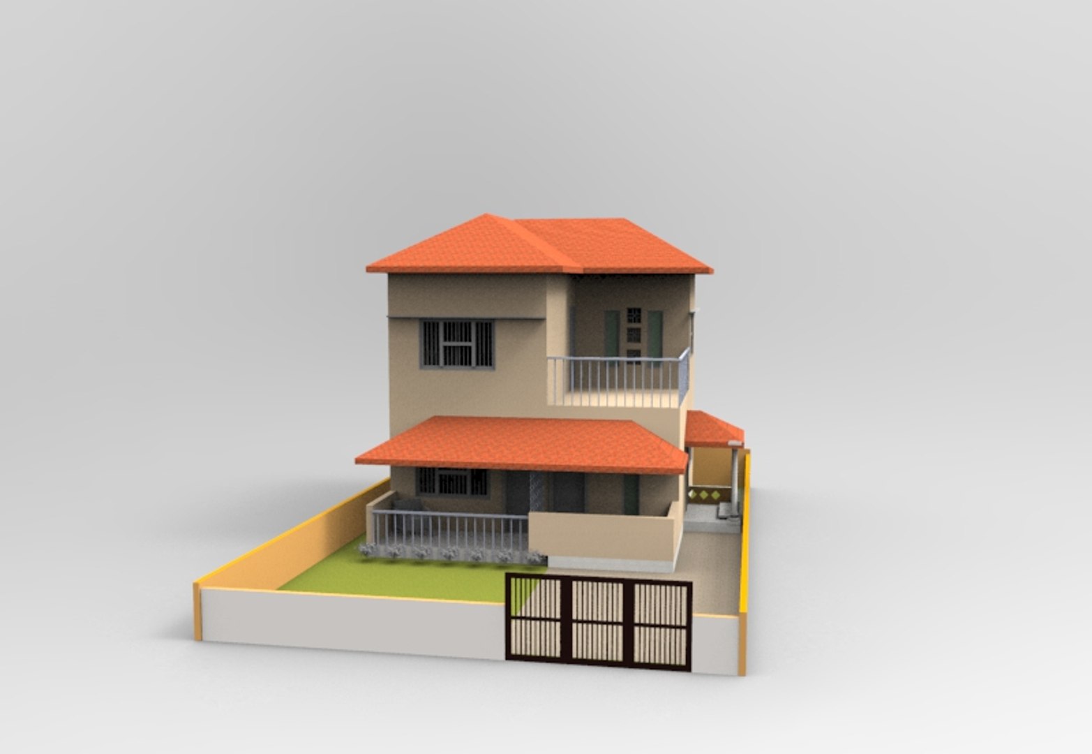 3D Indian House Villa Basic - TurboSquid 1201369