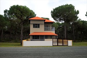 3D indian house villa basic