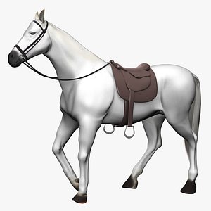 3D horse rigged biped