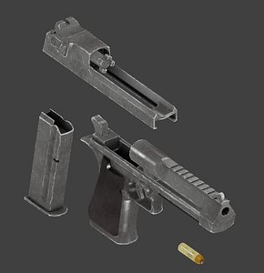 3D pistol desert eagle model