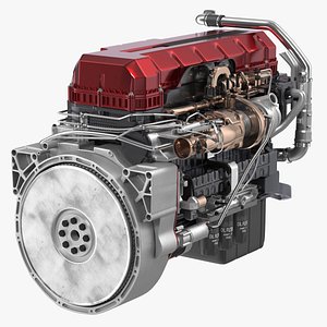 turbo diesel truck engine 3D