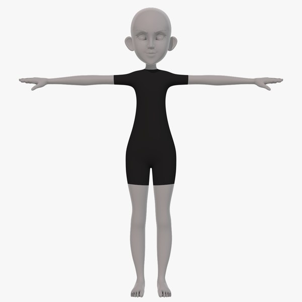 3D base mesh girl characterv14