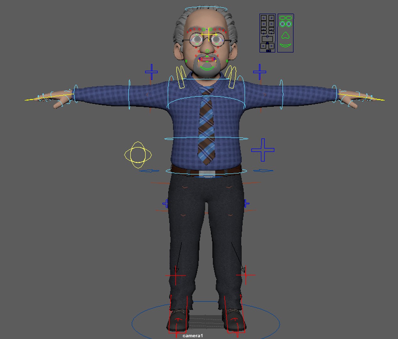 Robert Cartoon Man Rig Model - TurboSquid 2184206