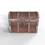 3D wooden chest model