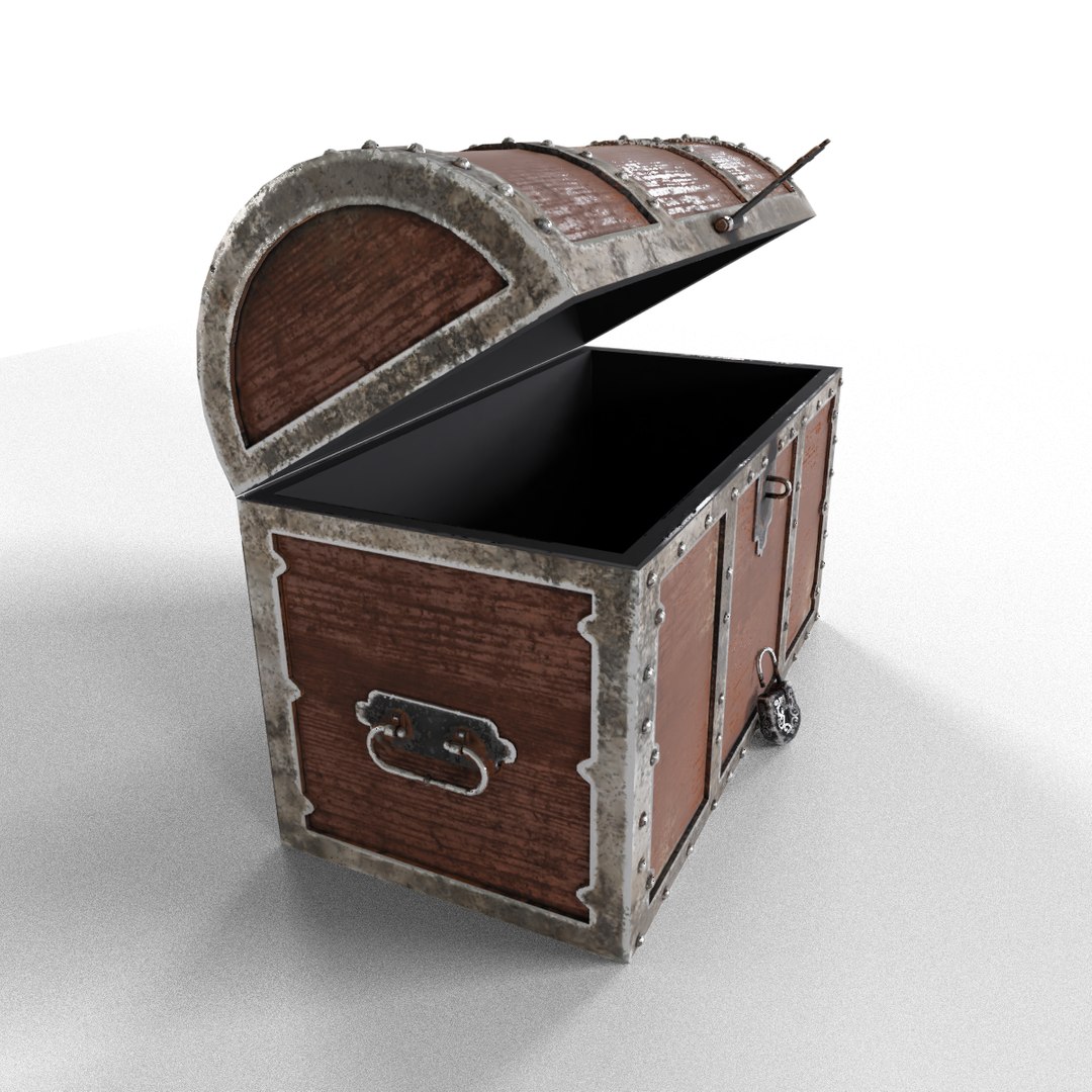 3D Wooden Chest Model - TurboSquid 1251358