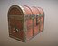 3D wooden chest model