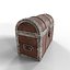 3D wooden chest model