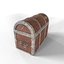 3D wooden chest model