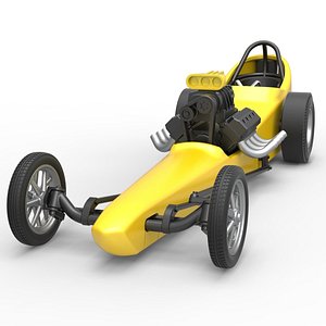 Front engine old school dragster with shell Version 3 Scale 1 to 25