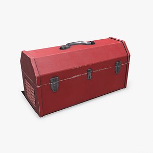 Old Metal Tool Box Low-poly PBR model
