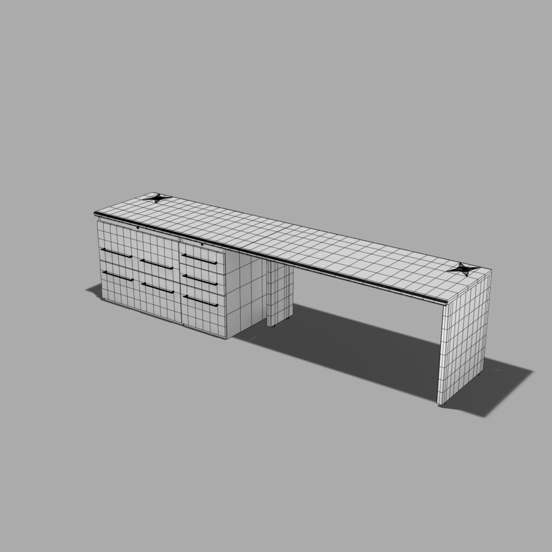 Office Wood Credenza Task Dxf