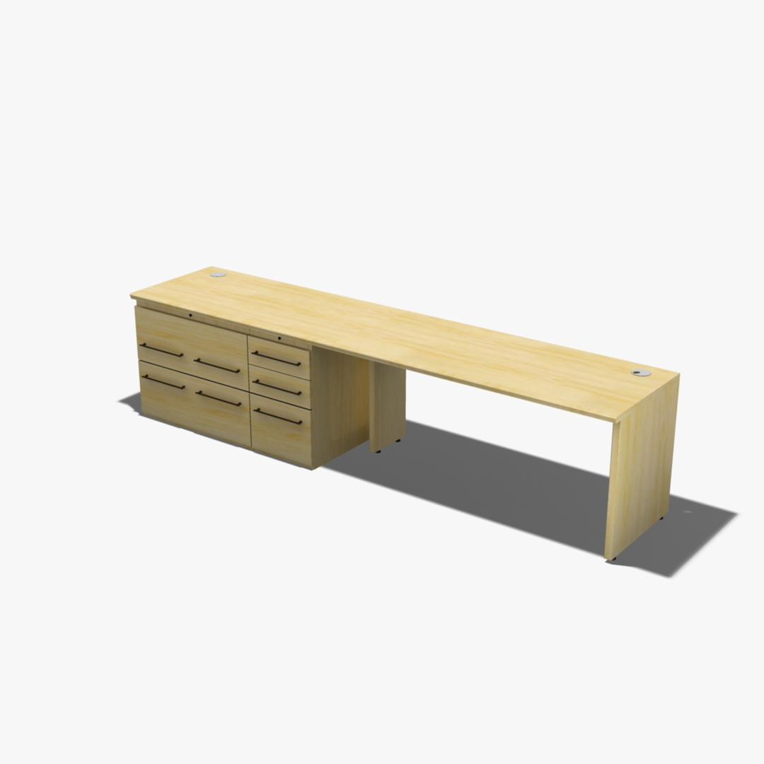 Office Wood Credenza Task Dxf
