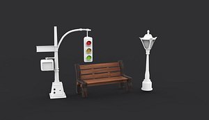street props Low-poly