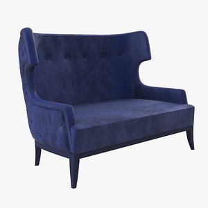 MUNNA Soft and Creamy 2 Seat Sofa 3D