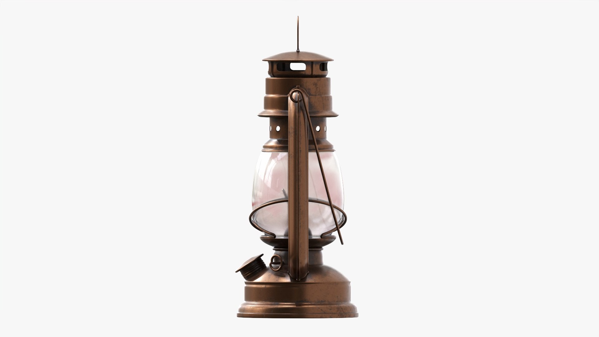 Old kerosene lantern low-poly 3D Model in Lamp 3DExport