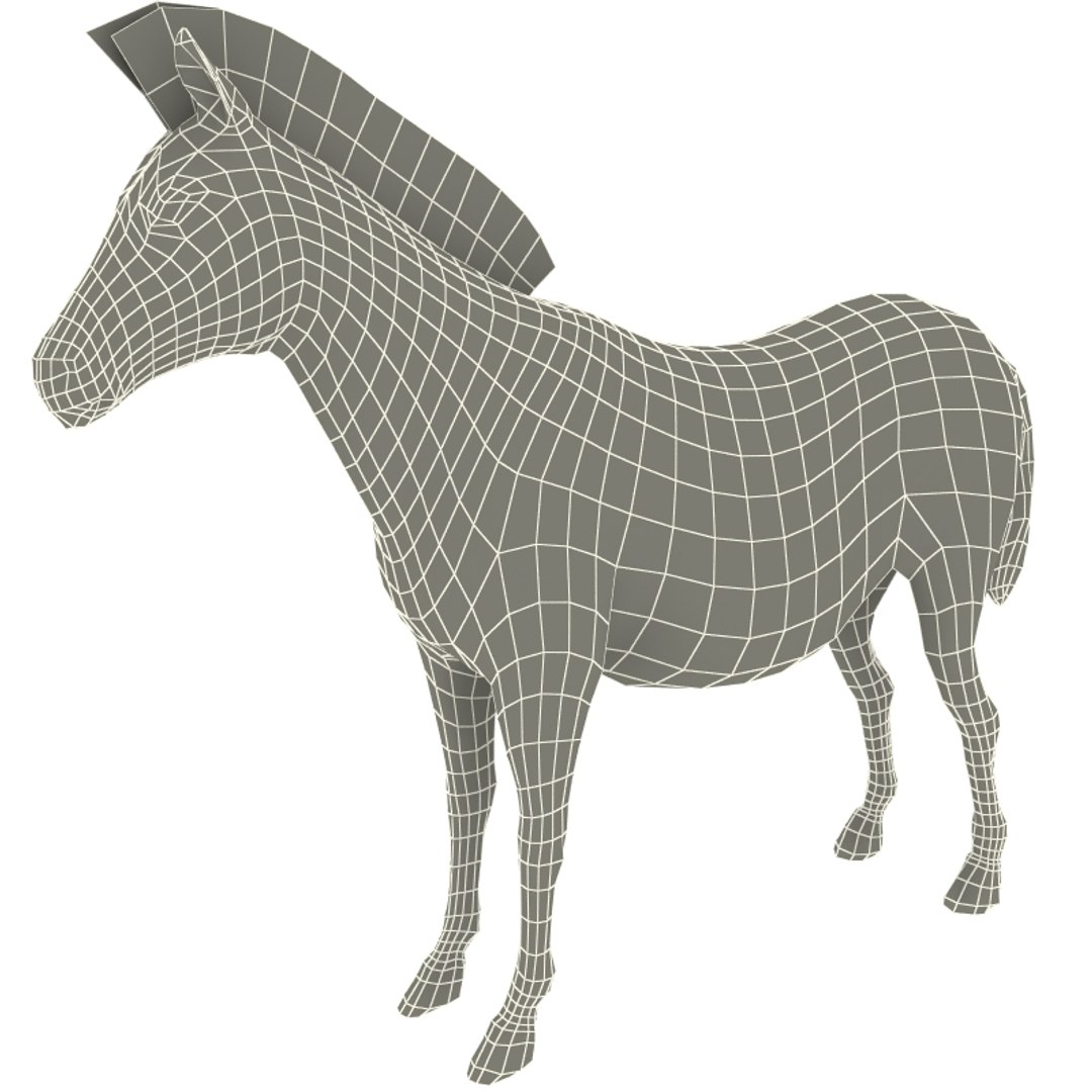 3d model zebra modelled