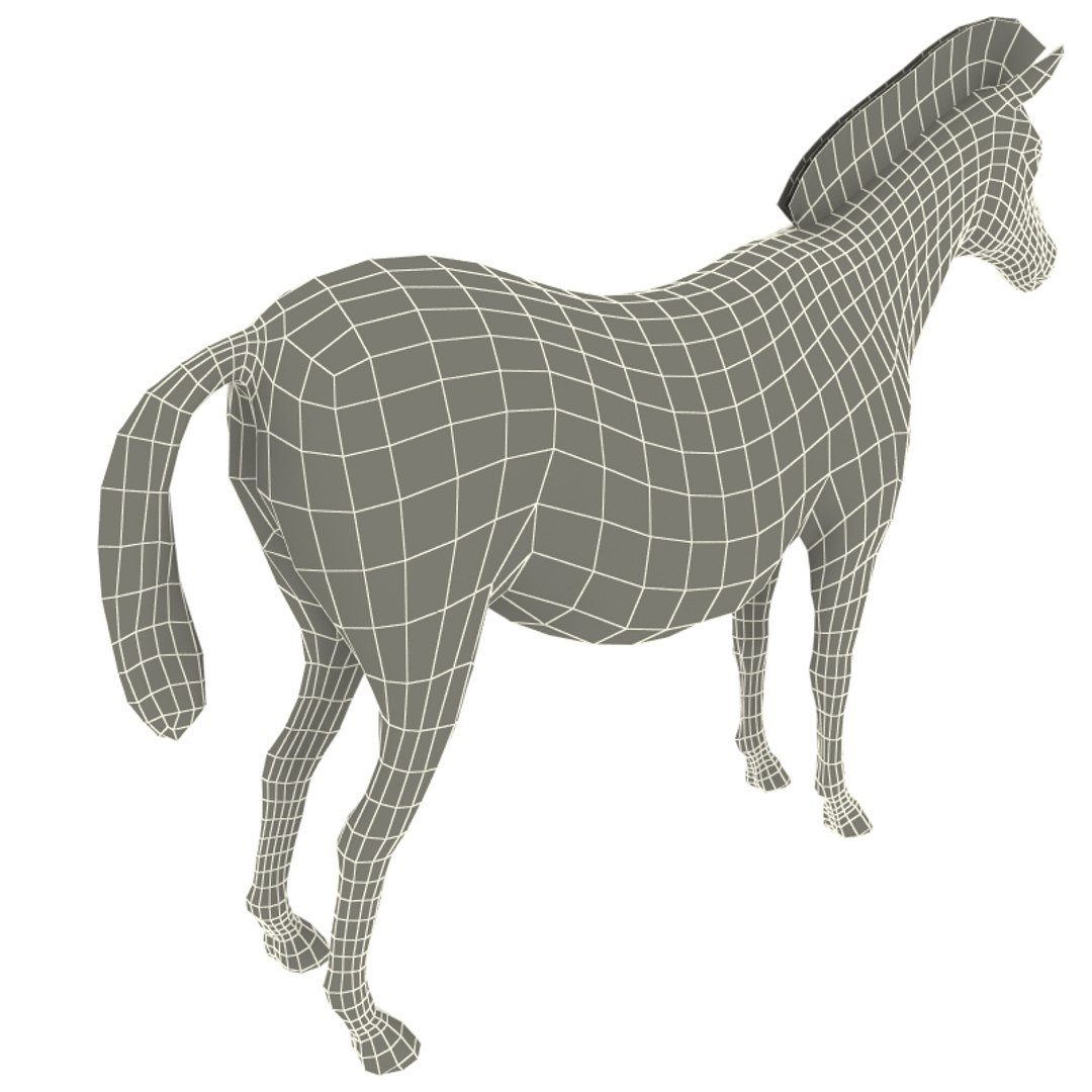 3d model zebra modelled