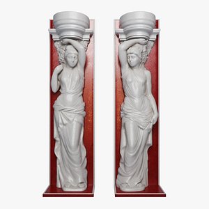 3d model of caryatid sculpture