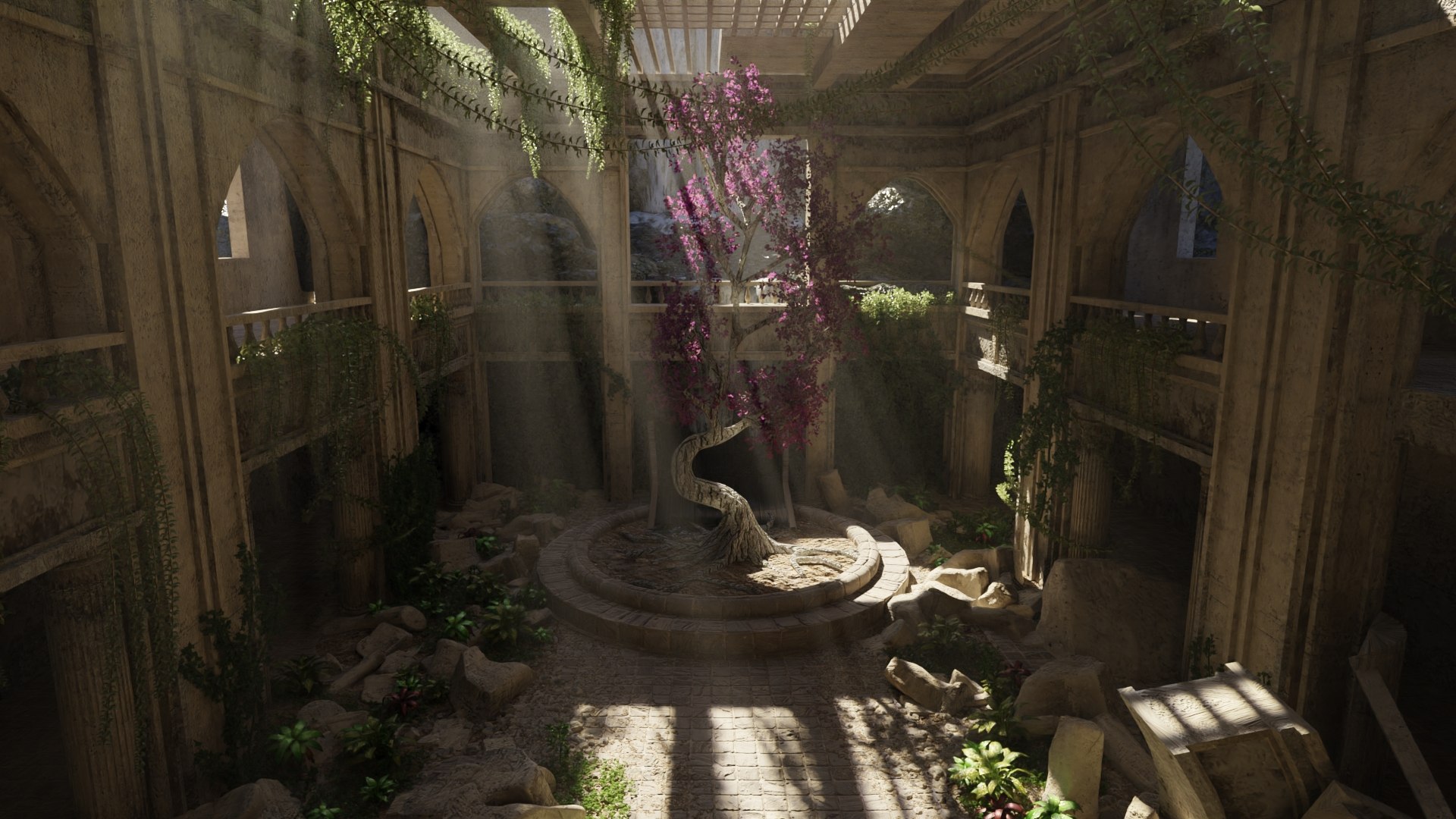 3D Sacred Tree Scene Model - TurboSquid 1767810