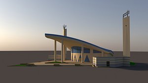 3D Aspire Masjid in Doha Qatar model