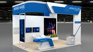 booth 3d model model