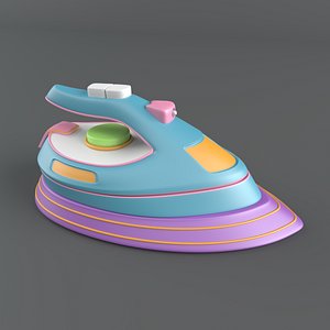 3D model cartoon iron