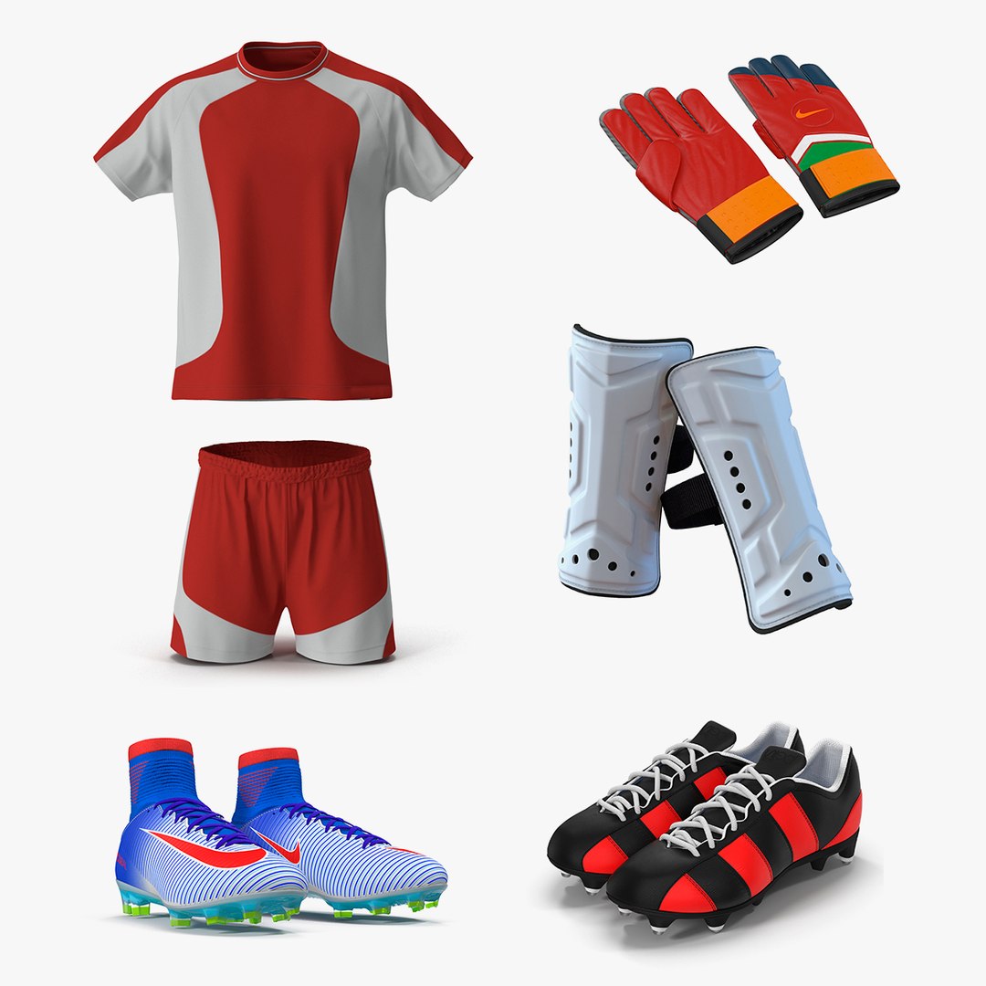 Soccer Uniform 3D Models Collection 3D model preview