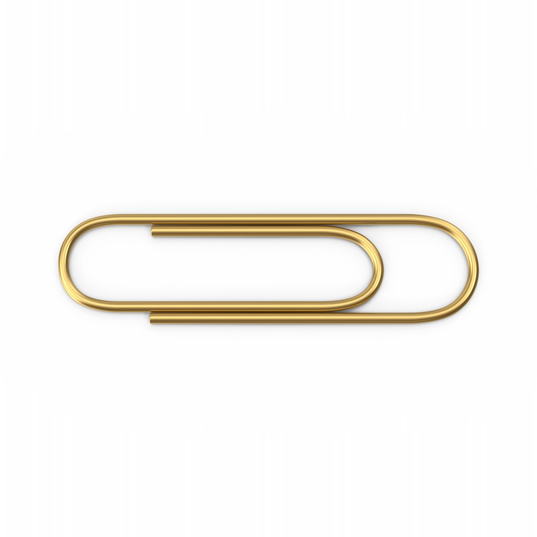 3D model Gold Paper Clip TurboSquid 2053371