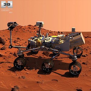 curiosity mars rover 3d model