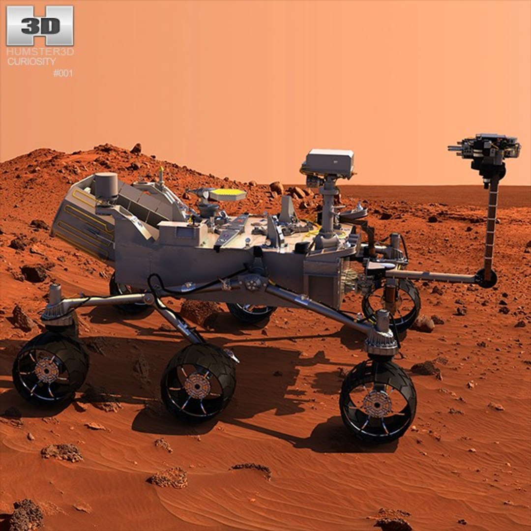 curiosity mars rover 3d model
