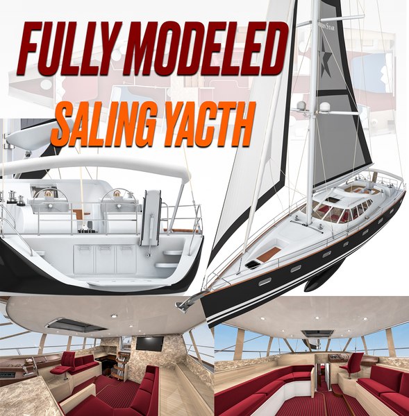 sailing motor boat 3D model