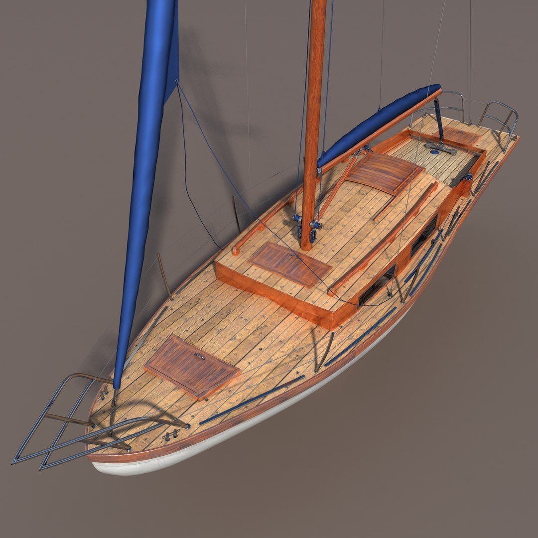 3d sailboat wood