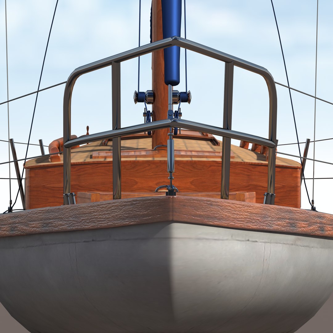 3d sailboat wood