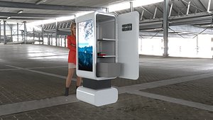 Modern Self Photo Kiosk Digital Selfie Studio 3D model